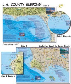 Franko's Maps, Franko's Surf Maps, Surf Maps, Surfing Maps, Los Angeles Surfing, Los Angeles Surf, Surf Spots, Authorized Dealer Full Warranty, Los Angeles County Surfing, Laminated : Surfing Equipment : Sports & Outdoors