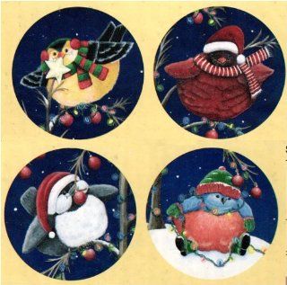 Set of 4 Christmas " Snow Birds" 8" Inch Dessert/salad Plates   Holiday/christmas Bird Motif Kitchen & Dining