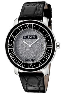 Valentino V46MBQ9909 SSB09  Watches,Womens Histoire Black Diamond Dust Dial Black Leather, Casual Valentino Quartz Watches