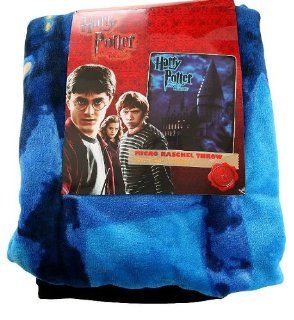 Harry Potter Deathly Hallows Hogwarts Throw Blanket: Toys & Games
