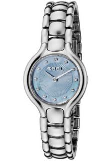 Ebel 9003411/99850  Watches,Womens (Mini) Beluga White Diamond Blue MOP Textured Dial SS, Luxury Ebel Quartz Watches