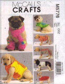 McCall's Patterns M5776 Dog Coats, Scarf and Leg Warmers, All Sizes