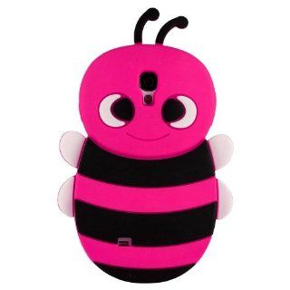 Bee Movie Silicone Skin Case Cover for Samsung Galaxy S4 I9500   Hot Pink Bee: Cell Phones & Accessories