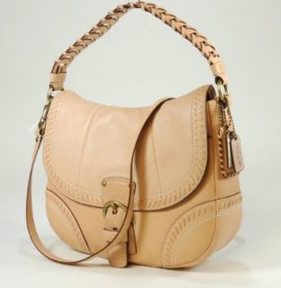 Coach Poppy Leather Whip Stitch Hobo 19004 (Natural): Shoes