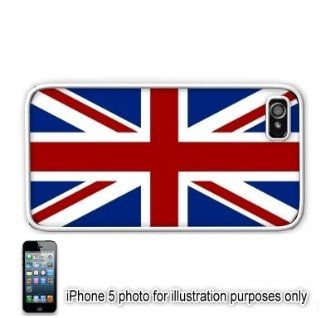 United Kingdom Union Jack British Flag Apple iPhone 5 Hard Back Case Cover Skin White: Cell Phones & Accessories