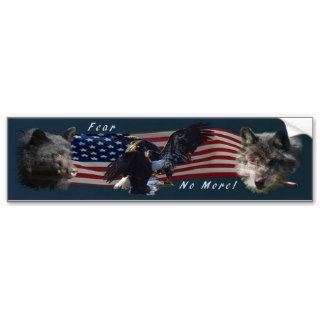 Bear, Wolf, Eagle Patriotic  Bumper Sticker