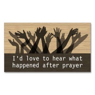 Healing Testimony.Prayer.Praise Report Handout Business Card Template