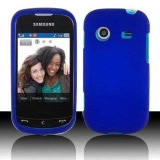 For Verizon Samsung Character R640 Accessory   Rubber Blue Hard Case Proctor Cover: Cell Phones & Accessories