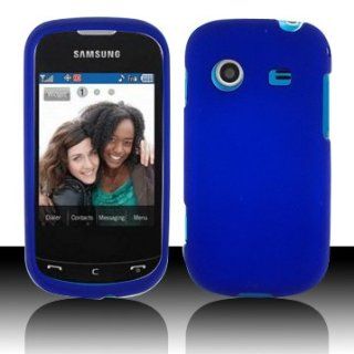 For Verizon Samsung Character R640 Accessory   Rubber Blue Hard Case Proctor Cover Cell Phones & Accessories