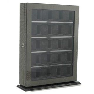 Croton 20 Slot Wall Hanging Watch Collector's Storage Box: Jewelry