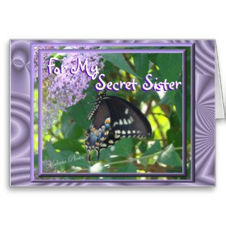 Lav Butterfly Secret Sister  or any ocassion Cards