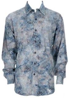 Johari West Men's Java Sky Blue Tropical Hawaiian Aloha Cotton Shirt L at  Mens Clothing store