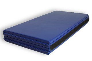 Gymnastics Super Mat 2' Panel w/End Fasteners   4'x8'x1 3/8" Blue: Everything Else