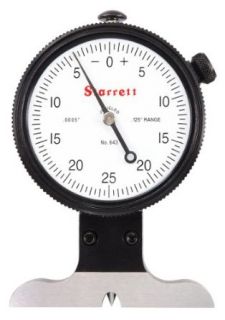 Starrett 643JZ 643 Series Dial Depth Gauge, Indicator Type, 0 0.125" Range, 0.0005" Graduation, With Case, 1 GRAD for first 2 1/2 REVS Accuracy: Industrial & Scientific