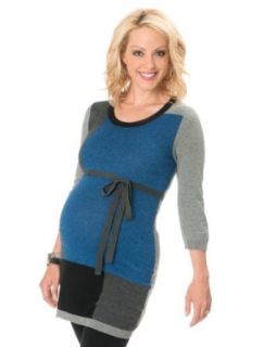 Motherhood 3/4 Sleeve Colorblock Maternity Sweater Tunic at  Womens Clothing store