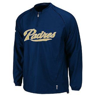 San Diego Padres Youth Triple Peak Cool Base Gamer Jacket by Majestic Athletic : Sports Fan Outerwear Jackets : Sports & Outdoors
