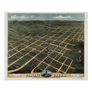 Bowling Green, KY Panoramic Map   1871 Poster