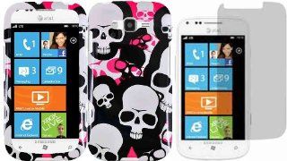 For Samsung Focus 2 II i667 Hard Design Cover Case+LCD Screen Protector Pink Falling Skull: Cell Phones & Accessories