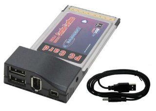 Sabrent SBT PCA4 4 Port USB 2.0 & Firewire 1394 32 Bit PCMCIA CardBus Combo Adapter: Electronics