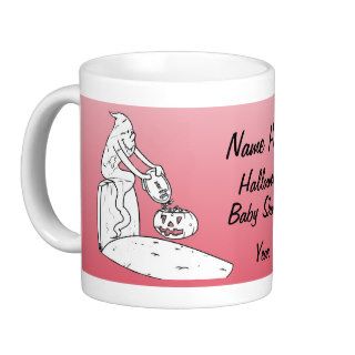 Halloween Baby Shower Ghost Mugs   Red