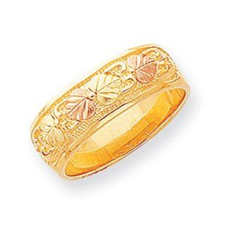 10k Tri color Black Hills Gold Mens Wedding Band Ring   Size 10   JewelryWeb: Jewelry