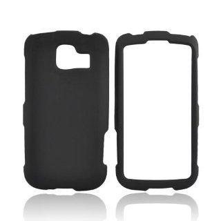BLACK For LG Optimus S LS670 Rubberized Hard Case Cover: Cell Phones & Accessories