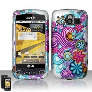 LG Optimus S LS670 / Optimus U / Optimus V Case Dazzling Flowers Hard Cover Protector with Free Car Charger + Gift Box By Tech Accessories: Cell Phones & Accessories