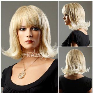 Short Wave Hair Wig,Golden Blonde color: Health & Personal Care