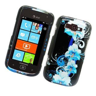 Boundle Accessory for At&t Samsung Focus 2 i667   Blue Flower Designer Hard Case Protector Cover + Lf Stylus Pen + Lf Screen Wiper: Cell Phones & Accessories