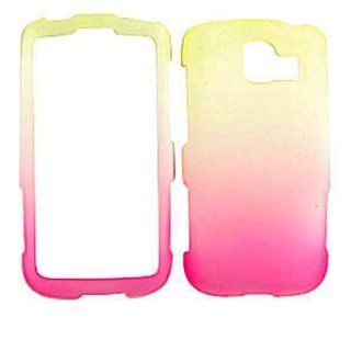 Lg Optimus S/u/v Ls 670 Yellow White Pink Frost Case Accessory Snap on Protector: Cell Phones & Accessories
