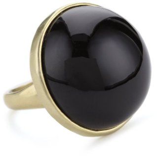 Kenneth Cole New York "Urban Horn" Large Black Stone Ring, Size 7.5 Jewelry