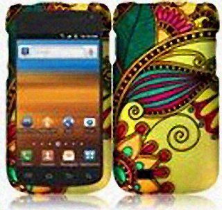 Yellow Pink Flower Hard Cover Case for Samsung Galaxy Exhibit 4G SGH T679: Cell Phones & Accessories