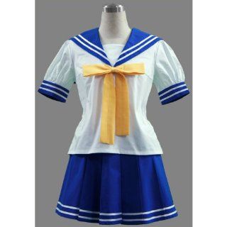 CTMWEB Lucky Star Cosplay Costume   Female Summer School Uniform Set Small: Adult Sized Costumes: Clothing