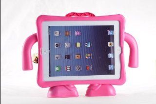 2013 New Cute Lovely Standing EVA Doll Cartoon with Strap Back Cover for Ipad 2 3 4 Shakeproof Cover EVA Portable Case Strap Doll EVA Case for Kids Partner (PINK) Cell Phones & Accessories