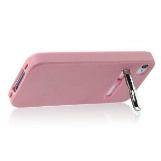 ZuGadgets Pink Candy Colors Soft Plastic Case Cover Shell Protective Skin with Stand for iPhone 4/4s (4474 1): Cell Phones & Accessories