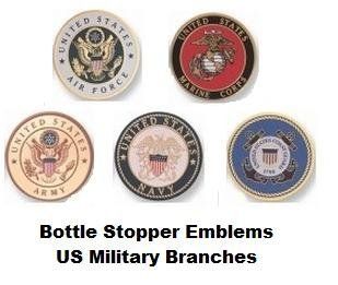Bottle Stopper Emblem 5 Pc Set   US Military Branches   (Woodturning Kit): Home Improvement