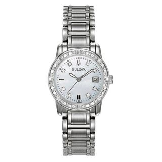 round watch with diamond bezel model 96r105 orig $ 399 00 now $ 299 25