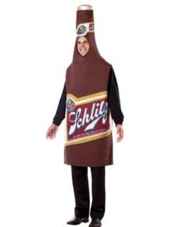 Schlitz Beer Costume Bottle Brown Full Body Suit Theatrical Mens Costume: Clothing