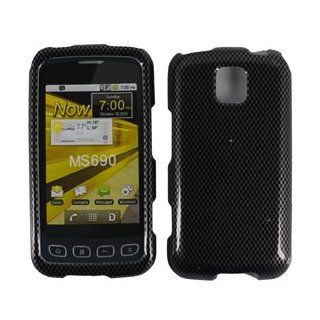 For MetroPCS Lg Optimus M Ms690 Accessory   Carbon Fiber Hard Case Cover: Cell Phones & Accessories