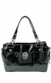 Coach Patent Leather Peyton Carryall Satchel Bag 19756M Black: Coach Patent Leather Handbags: Shoes