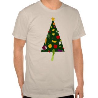 Vegan Christmas Tree Doodle Art T Shirt