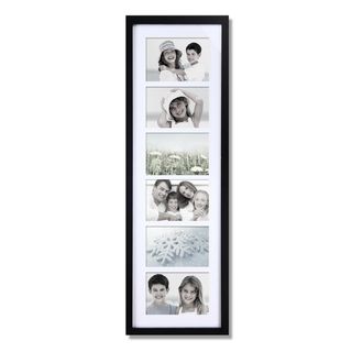 Adeco Black Wood Matted 6 opening Hanging Collage Photo Frame Black Size Other
