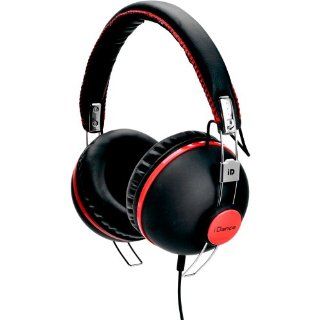 iDance HIPSTER 706 Headband Headphones   Black & Red: Musical Instruments