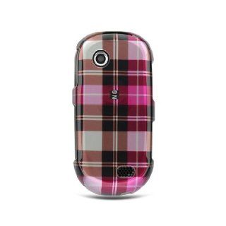 Hot Pink Plaid Hard Cover Case for Samsung Sunburst SGH A697: Cell Phones & Accessories