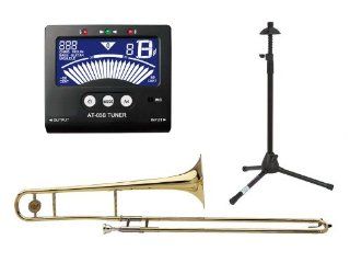 Bach Prelude TB711 Trombone w/ Bonus Instrument Store Trombone Stand and Tuner: Musical Instruments