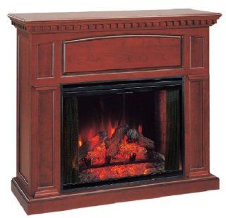 ClassicFlame Georgetown Wall Mantel in Premium Cherry w/ 33EF025GRS Electric Insert   Portable Fireplaces