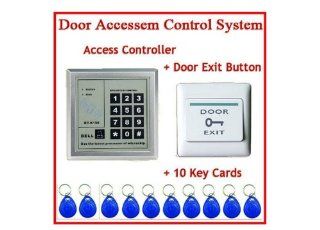 Access Control System with Door Exit Push Button Switch 10 Key Rfid Id Card: Computers & Accessories
