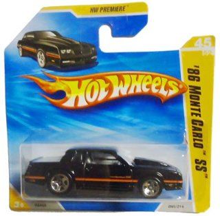 2010 Hot Wheels '86 MONTE CARLO SS HW Premiere #45 (black) INTERNATIONAL SHORT CARD: Toys & Games