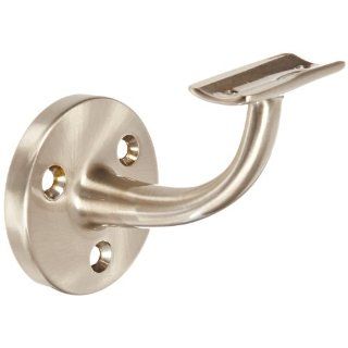 Rockwood 701.15 Brass Hand Rail Bracket with Fasteners for Metal Rail, 2 13/16" Diameter Base, 3 1/2" Projection, Satin Nickel Plated Clear Coated Finish: Industrial Hardware: Industrial & Scientific