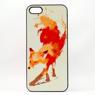 ROKE(TM) FOX iPhone 5 Cover iPhone 5 Case Black Hard Plastic cases Personalized Covers iphone Skins RO1014F: Cell Phones & Accessories
